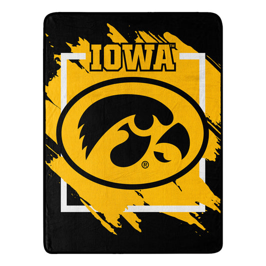 Iowa Hawkeyes Blanket 46x60 Micro Raschel Dimensional Design Rolled