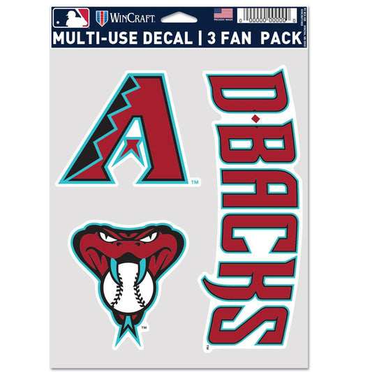 Arizona Diamondbacks Decal Multi Use Fan 3 Pack