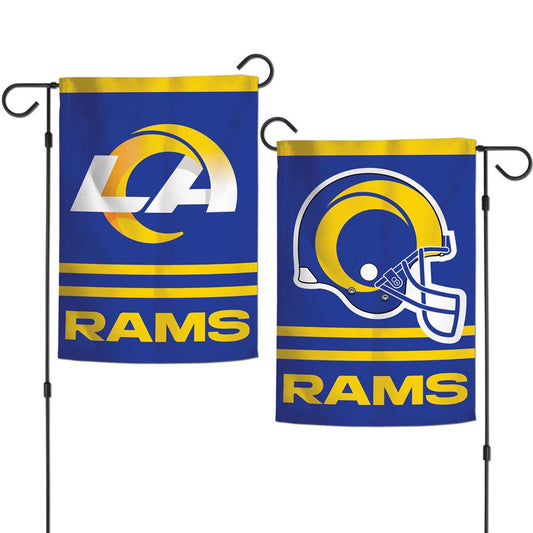 Los Angeles Rams Flag 12x18 Garden Style 2 Sided