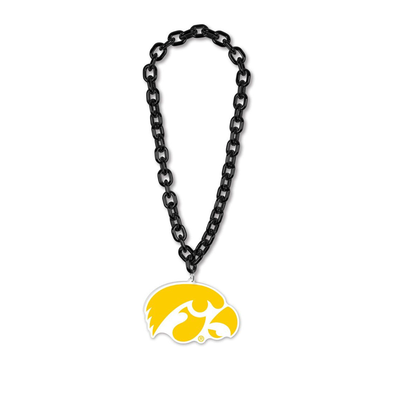 Iowa Hawkeyes Necklace Big Fan Chain