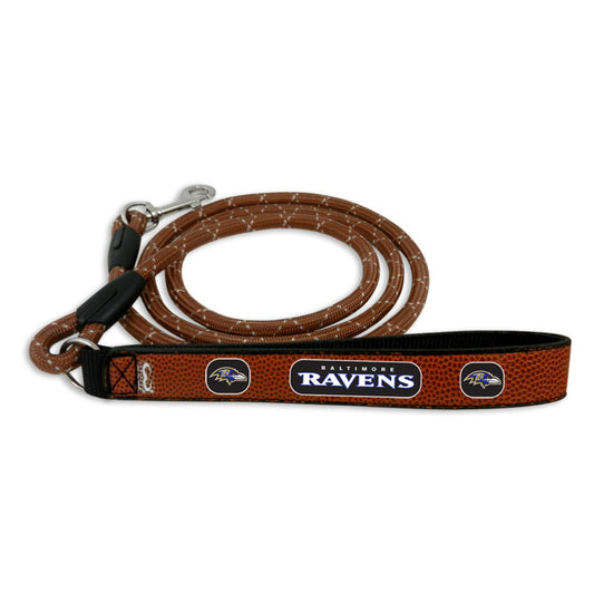 Baltimore Ravens Pet Leash Leather Frozen Rope Football Size Medium CO