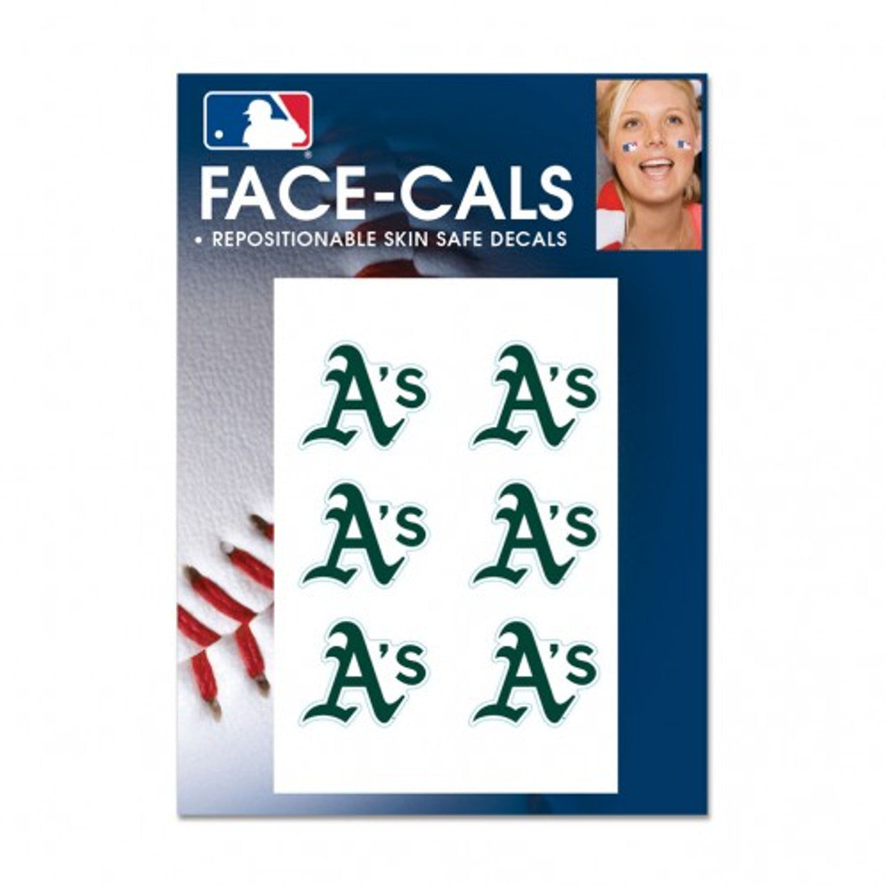 Oakland Athletics Tattoo Face Cals