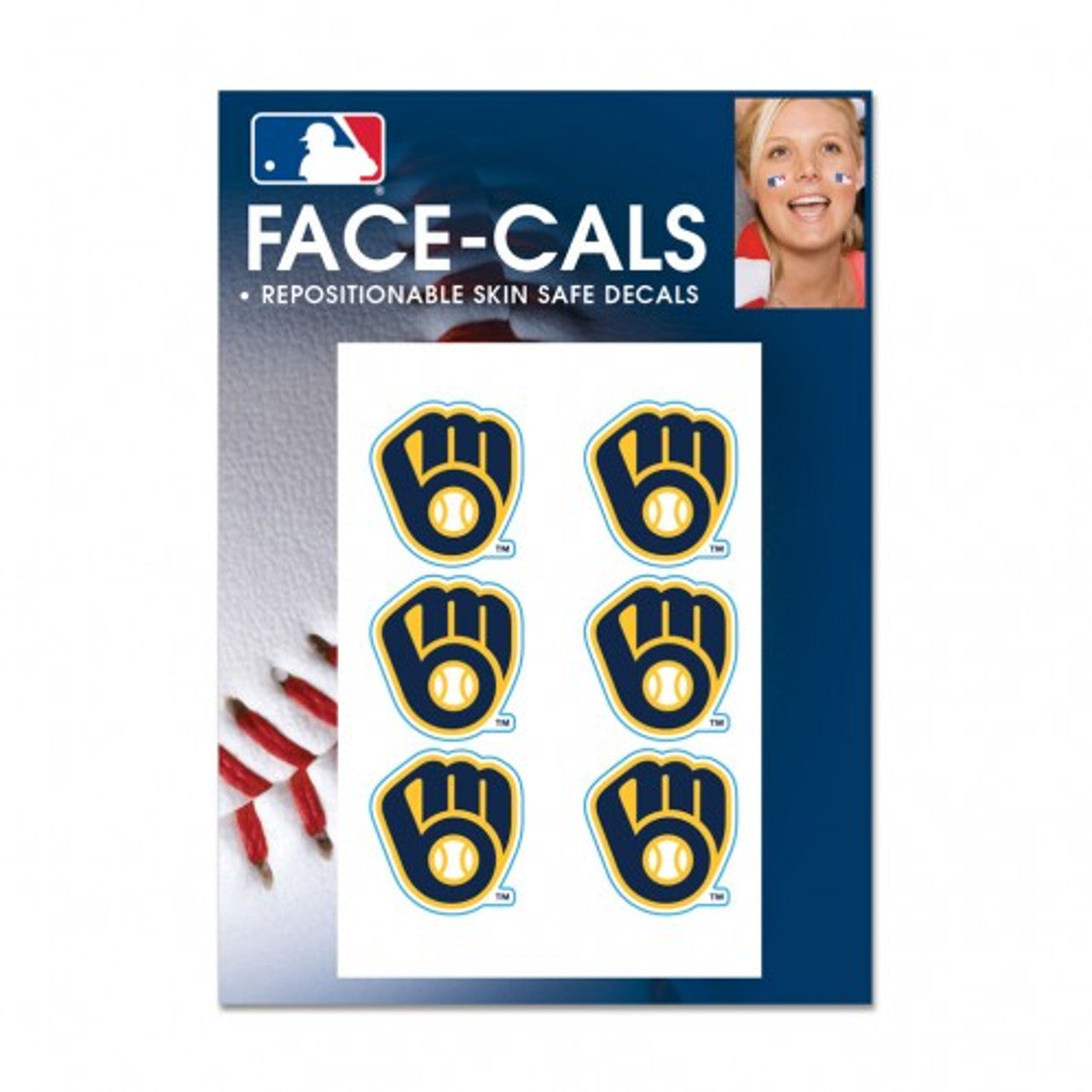 Milwaukee Brewers Tattoo Face Cals