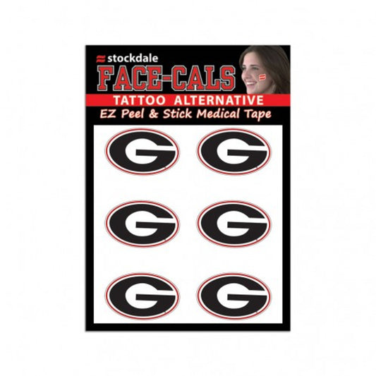 Georgia Bulldogs Tattoo Face Cals