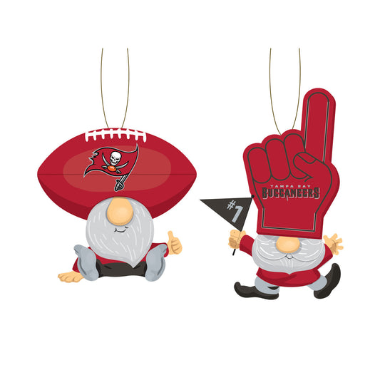 Tampa Bay Buccaneers Ornament Gnome Fan 2 Pack