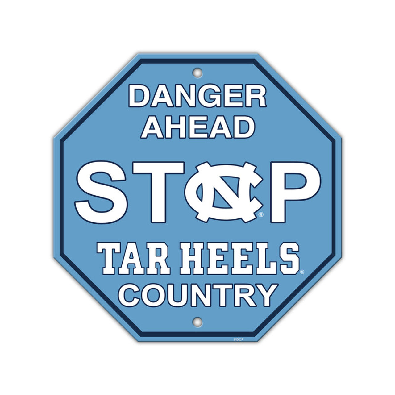 North Carolina Tar Heels Sign 12x12 Plastic Stop Style CO