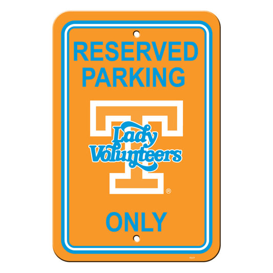 Tennessee Volunteers Sign 12x18 Plastic Reserved Parking Style Lady Vols Design CO