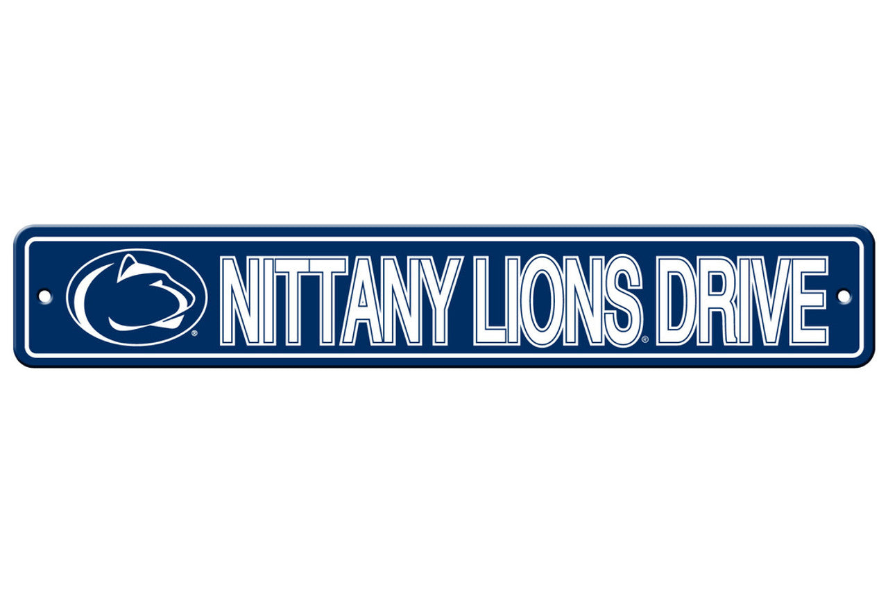 Penn State Nittany Lions Sign 4x24 Plastic Street Style CO