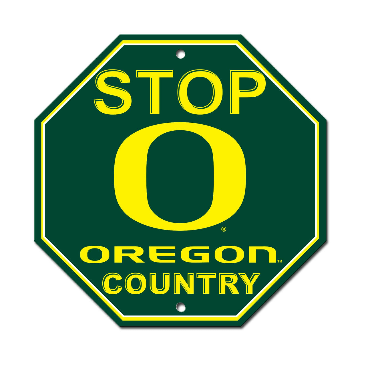 Oregon Ducks Sign 12x12 Plastic Stop Style O Design CO