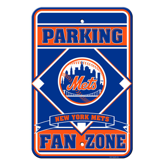 New York Mets Sign 12x18 Plastic Fan Zone Parking Style CO