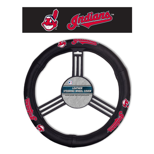 Cleveland Indians Steering Wheel Cover Leather CO