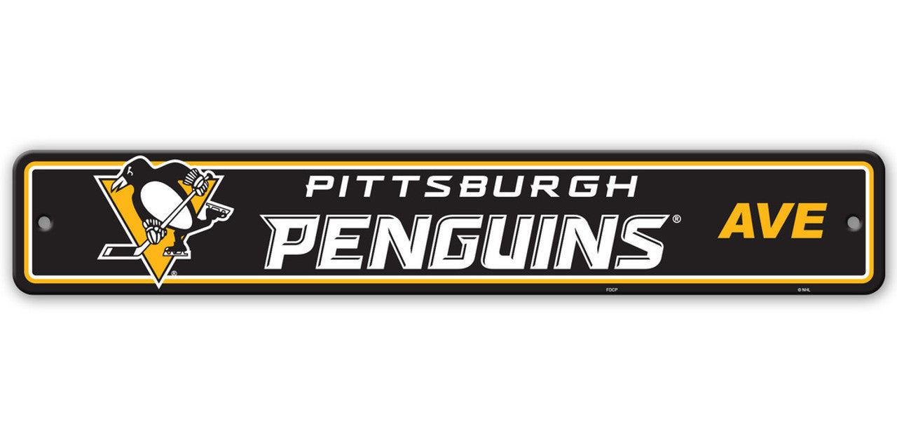 Pittsburgh Penguins Sign 4x24 Plastic Street Style CO