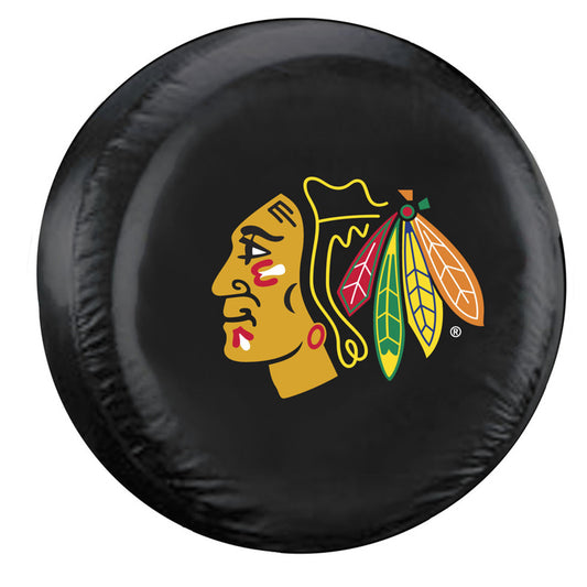 Chicago Blackhawks Tire Cover Large Size Black CO