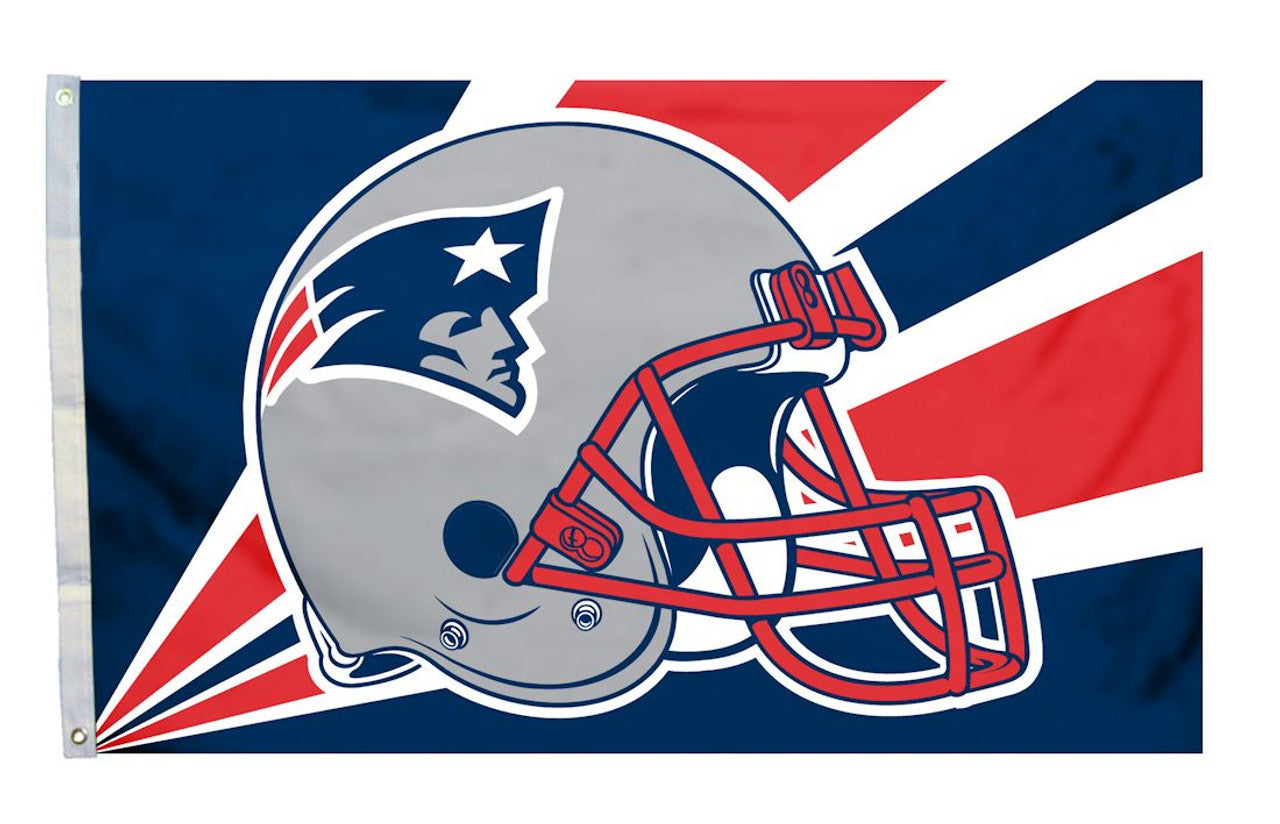 New England Patriots Flag 3x5 Helmet Design