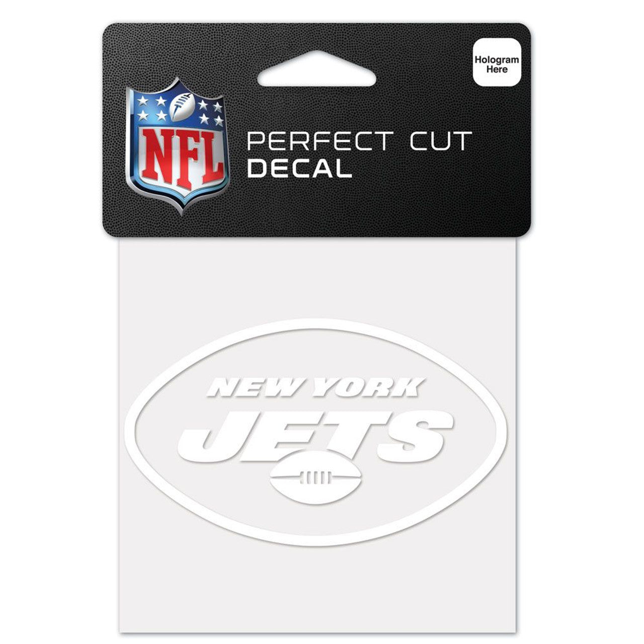 New York Jets Decal 4x4 Perfect Cut White