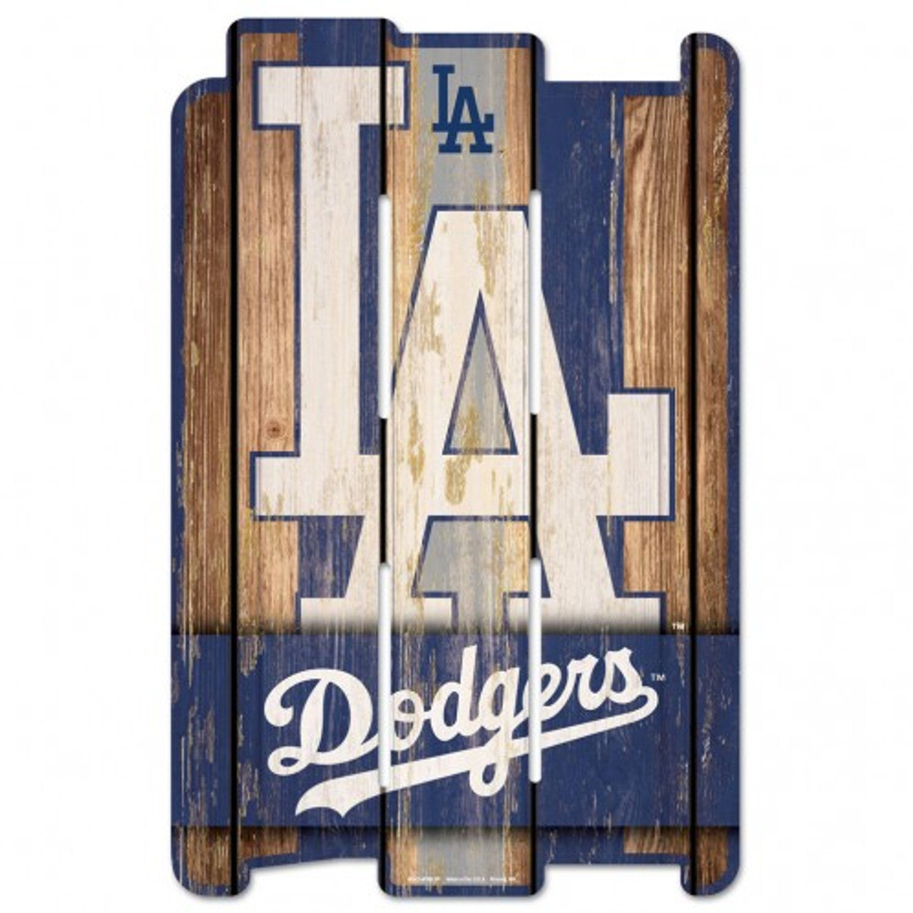 Los Angeles Dodgers Sign 11x17 Wood Fence Style