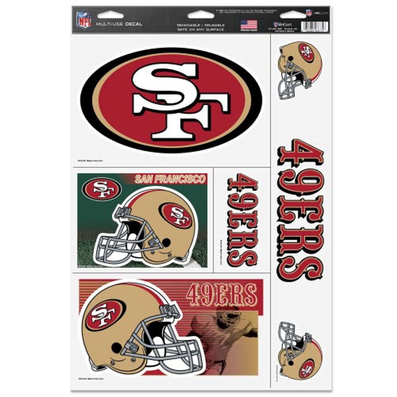 San Francisco 49ers Decal 11x17 Ultra