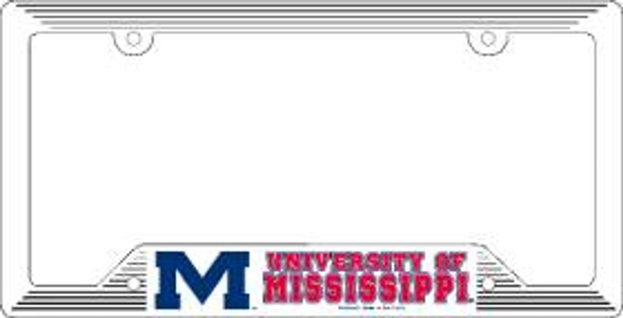 Mississippi Rebels Plastic License Plate Frame