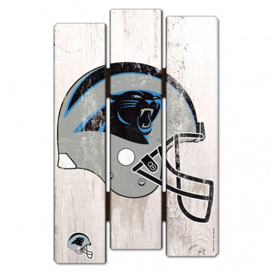 Carolina Panthers Sign 11x17 Wood Fence Style