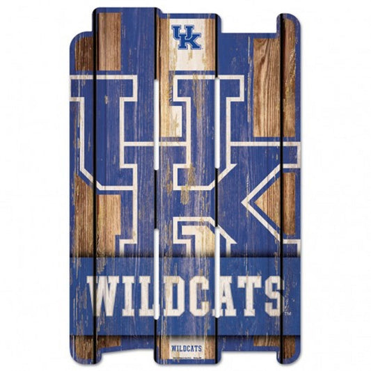 Kentucky Wildcats Sign 11x17 Wood Fence Style