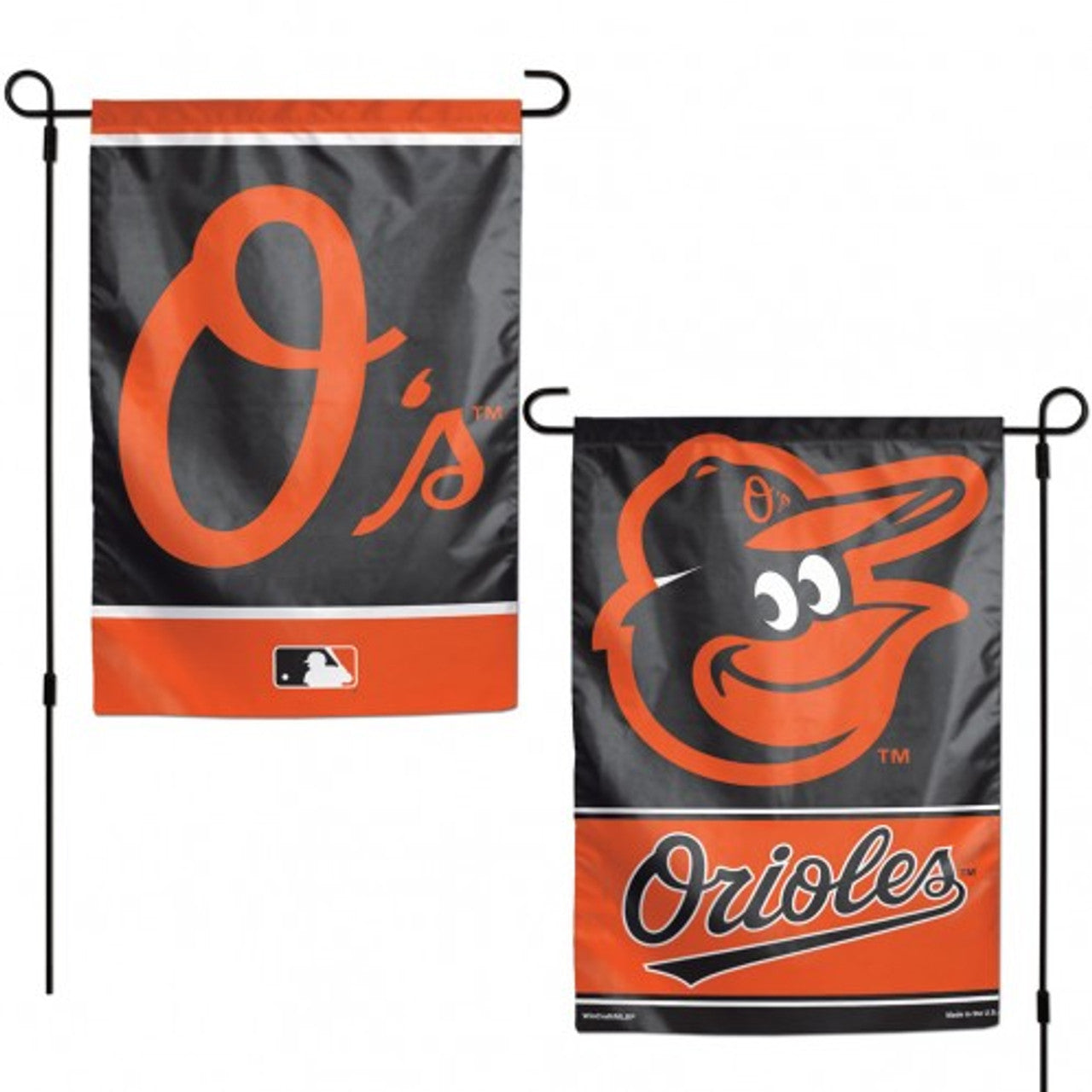 Baltimore Orioles Flag 12x18 Garden Style 2 Sided