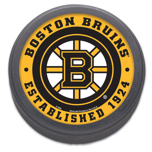 Boston Bruins Hockey Puck Packaged Est 1924 Design