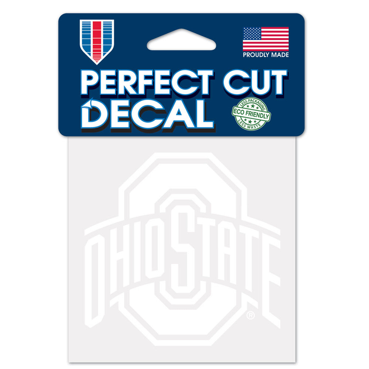 Ohio State Buckeyes Decal 4x4 Perfect Cut White