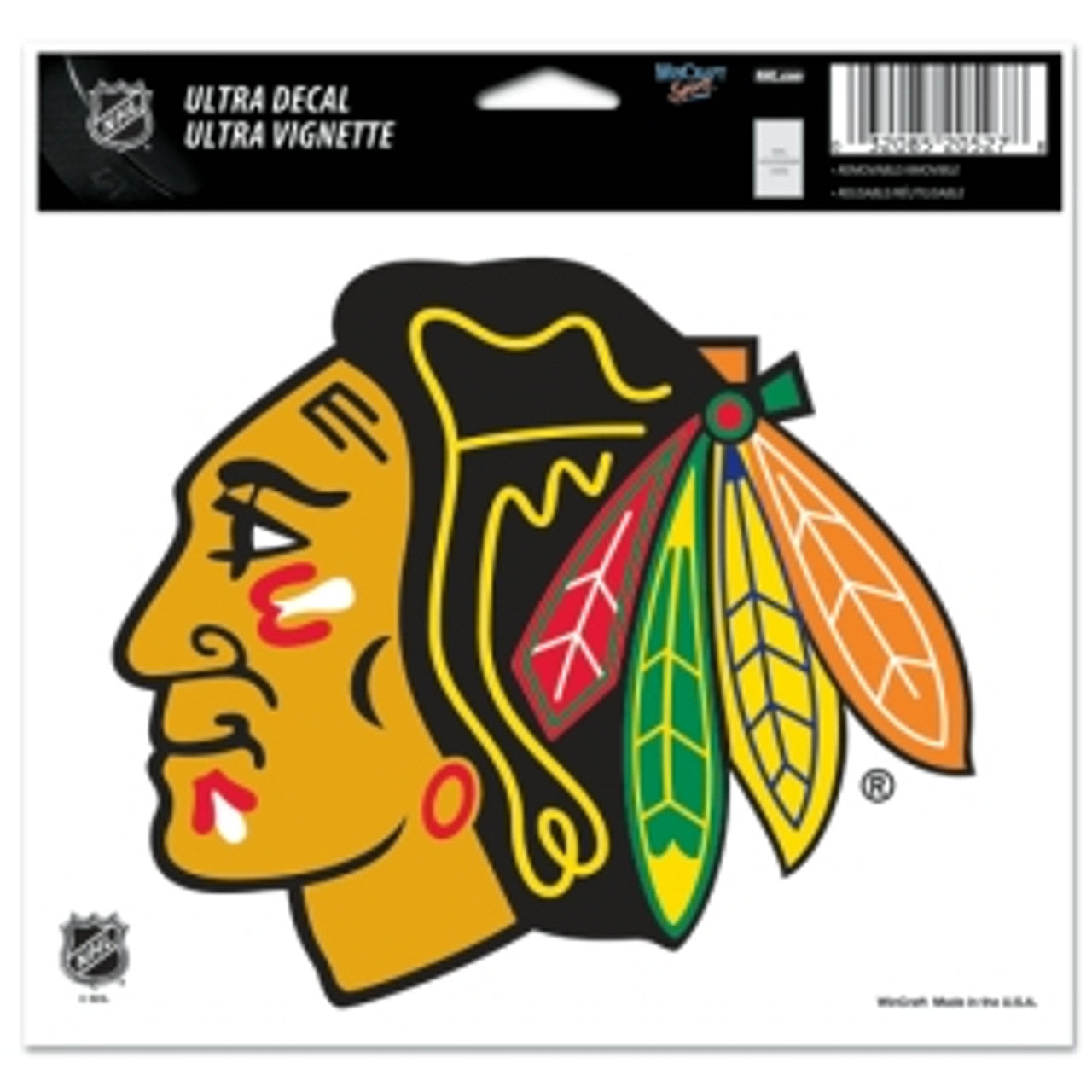 Chicago Blackhawks Decal 5x6 Ultra Color