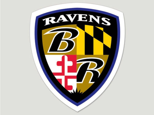 Baltimore Ravens Decal 8x8 Perfect Cut Color Shield Design