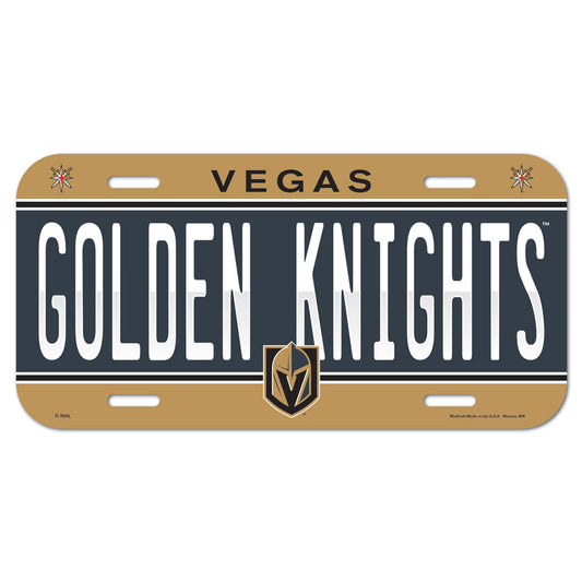 Vegas Golden Knights License Plate Plastic