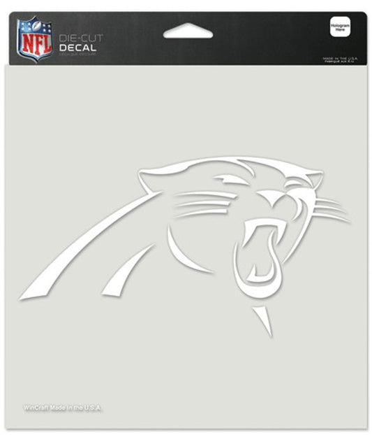 Carolina Panthers Decal 8x8 Die Cut White