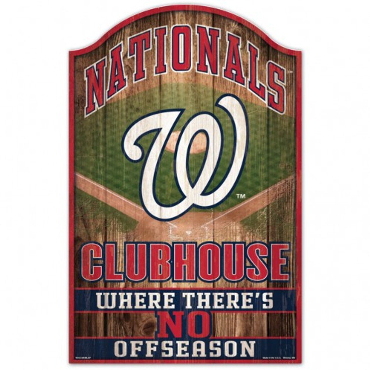 Washington Nationals Sign 11x17 Wood Fan Cave Design