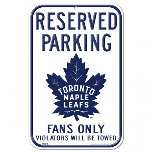 Toronto Maple Leafs Sign 11x17 Plastic Reserved Parking Style