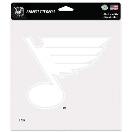 St. Louis Blues Decal 8x8 Perfect Cut White