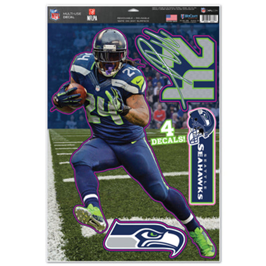 Seattle Seahawks Decal 11x17 Multi Use Marshawn Lynch Design CO