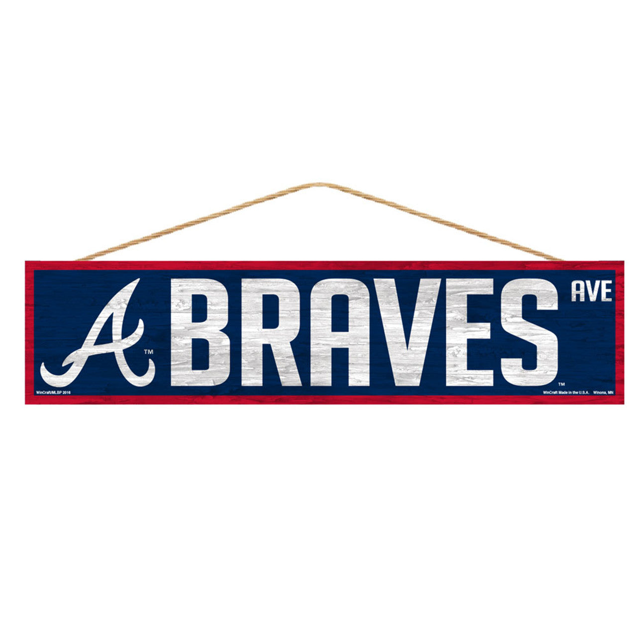 Atlanta Braves Sign 4x17 Wood Avenue Design