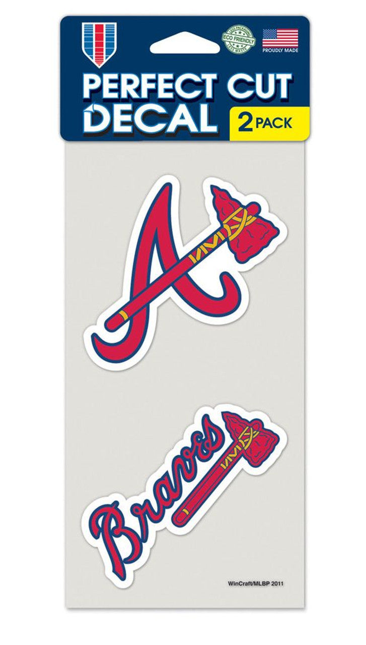 Atlanta Braves Set of 2 Die Cut Decals