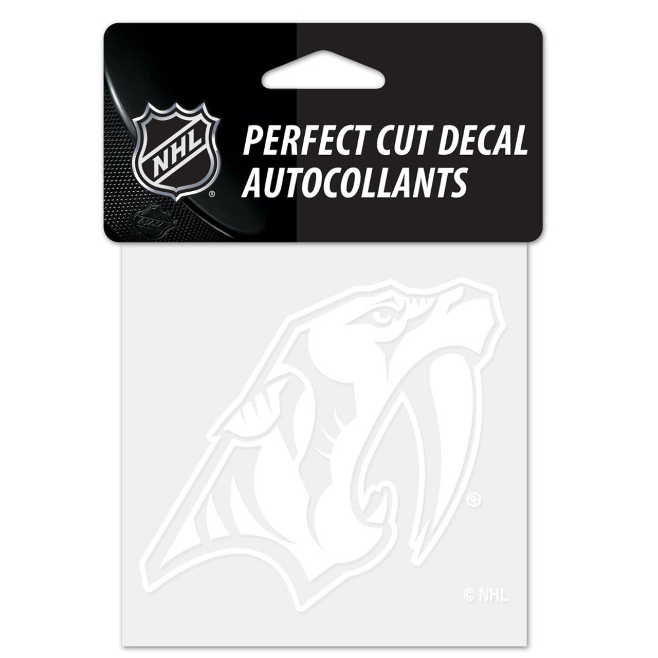 Nashville Predators Decal 4x4 Perfect Cut White