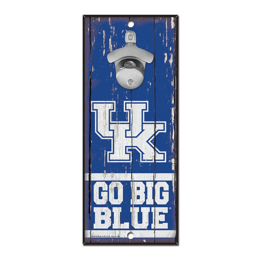 Kentucky Wildcats Sign Wood 5x11 Bottle Opener