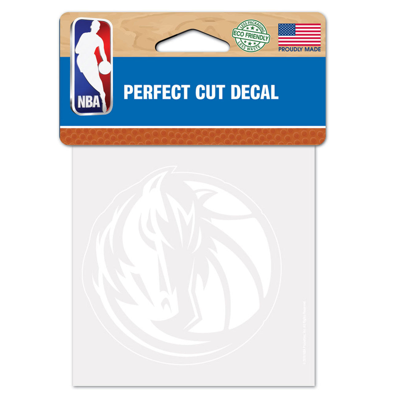 Dallas Mavericks Decal 4x4 Perfect Cut White