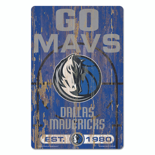 Dallas Mavericks  Sign 11x17 Wood Slogan Design