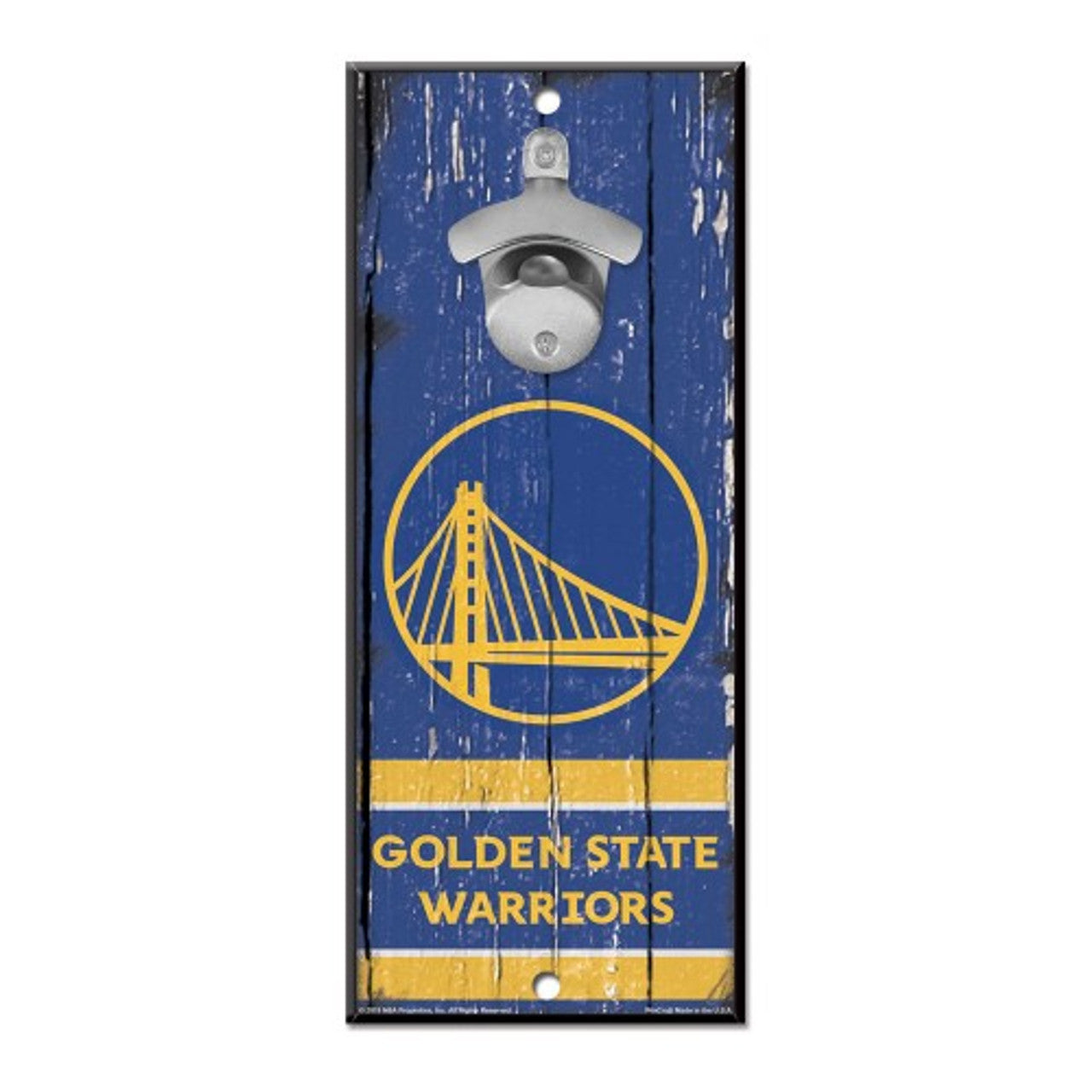 Golden State Warriors Sign Wood 5x11 Bottle Opener