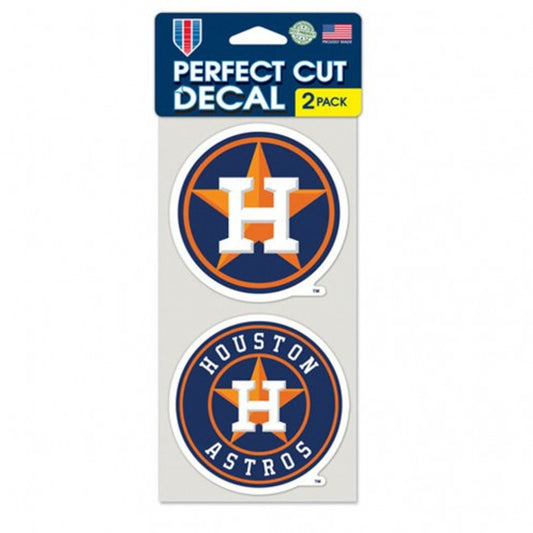 Houston Astros Decal 4x4 Die Cut Set of 2