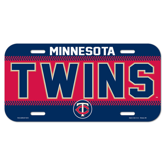 Minnesota Twins License Plate Plastic