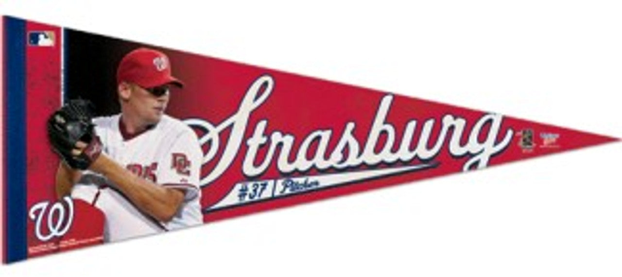 Washington Nationals Pennant 12x30 Premium Style Stephen Strasburg Design