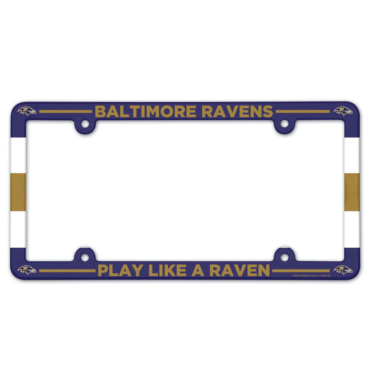 Baltimore Ravens License Plate Frame Plastic Full Color Style