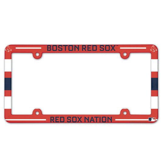 Boston Red Sox License Plate Frame Plastic Full Color Style