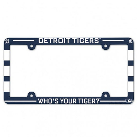 Detroit Tigers License Plate Frame Plastic Full Color Style