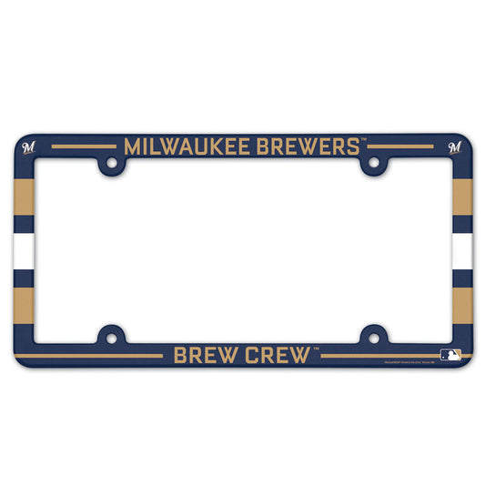 Milwaukee Brewers License Plate Frame Plastic Full Color Style