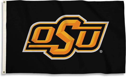 Oklahoma State Cowboys Flag 3x5 BSI Black Background